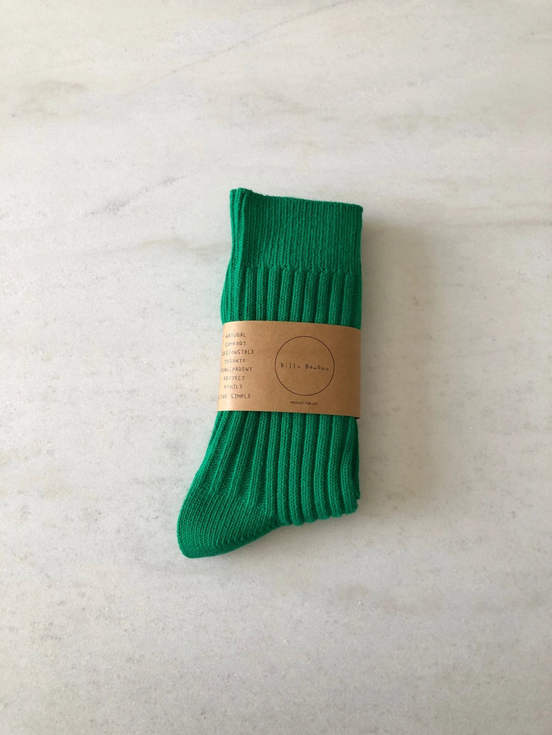 Billy Bamboo - Chaussettes Hautes Coton Côtelé