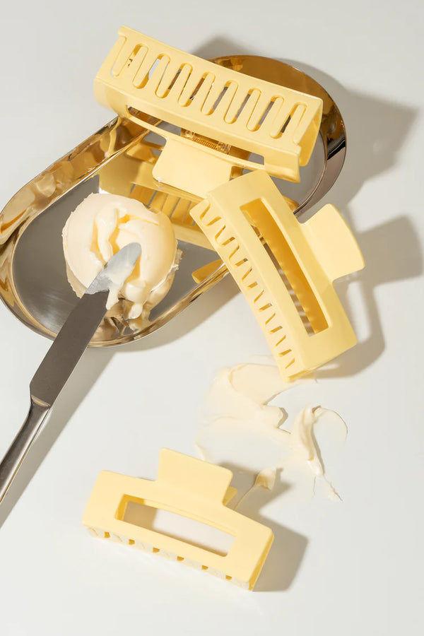 Pixie Woo - Pince à cheveux Jaune Beurre