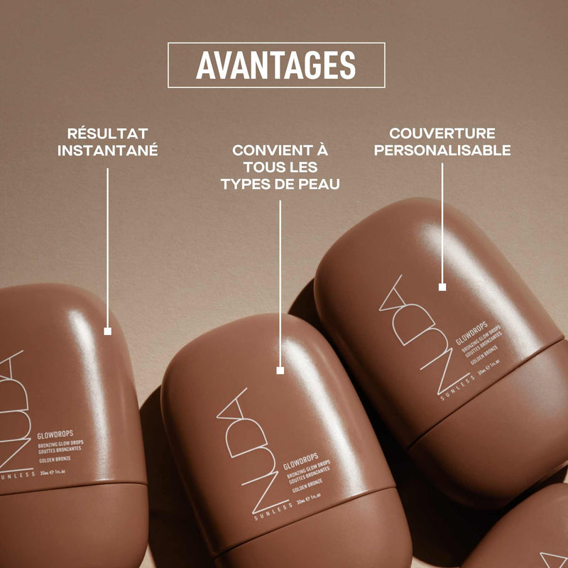 NUDA - "Glow on the Go" Ensemble cadeau pour le visage du temps des Fêtes