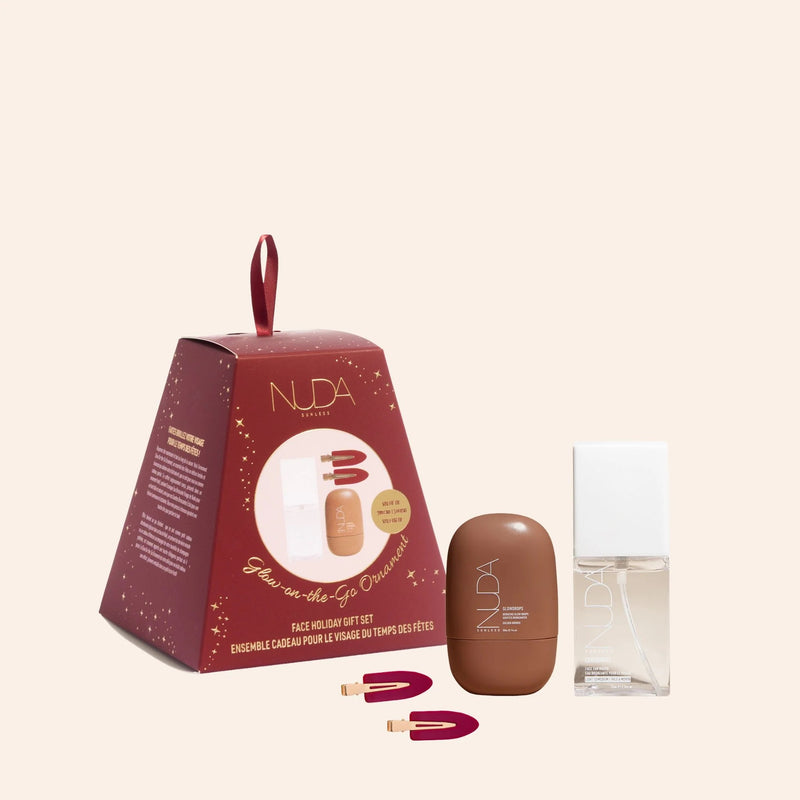 NUDA - "Glow on the Go" Ensemble cadeau pour le visage du temps des Fêtes