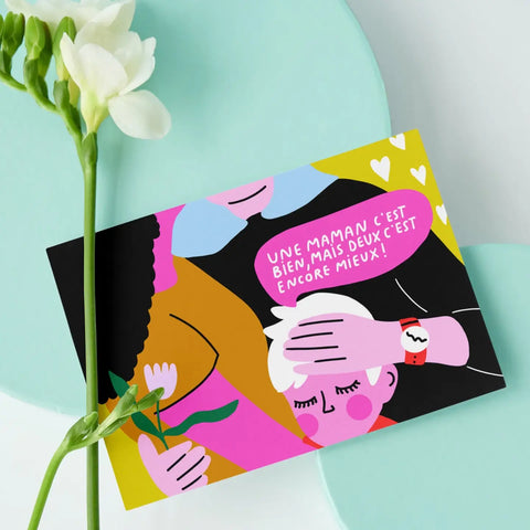 Two Moms Greeting Card