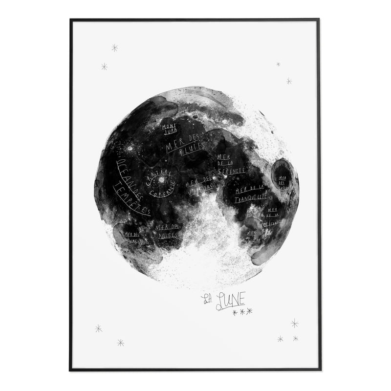 Affiche 'Carte de la lune'